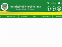 Tablet Screenshot of munidistsanta.gob.pe